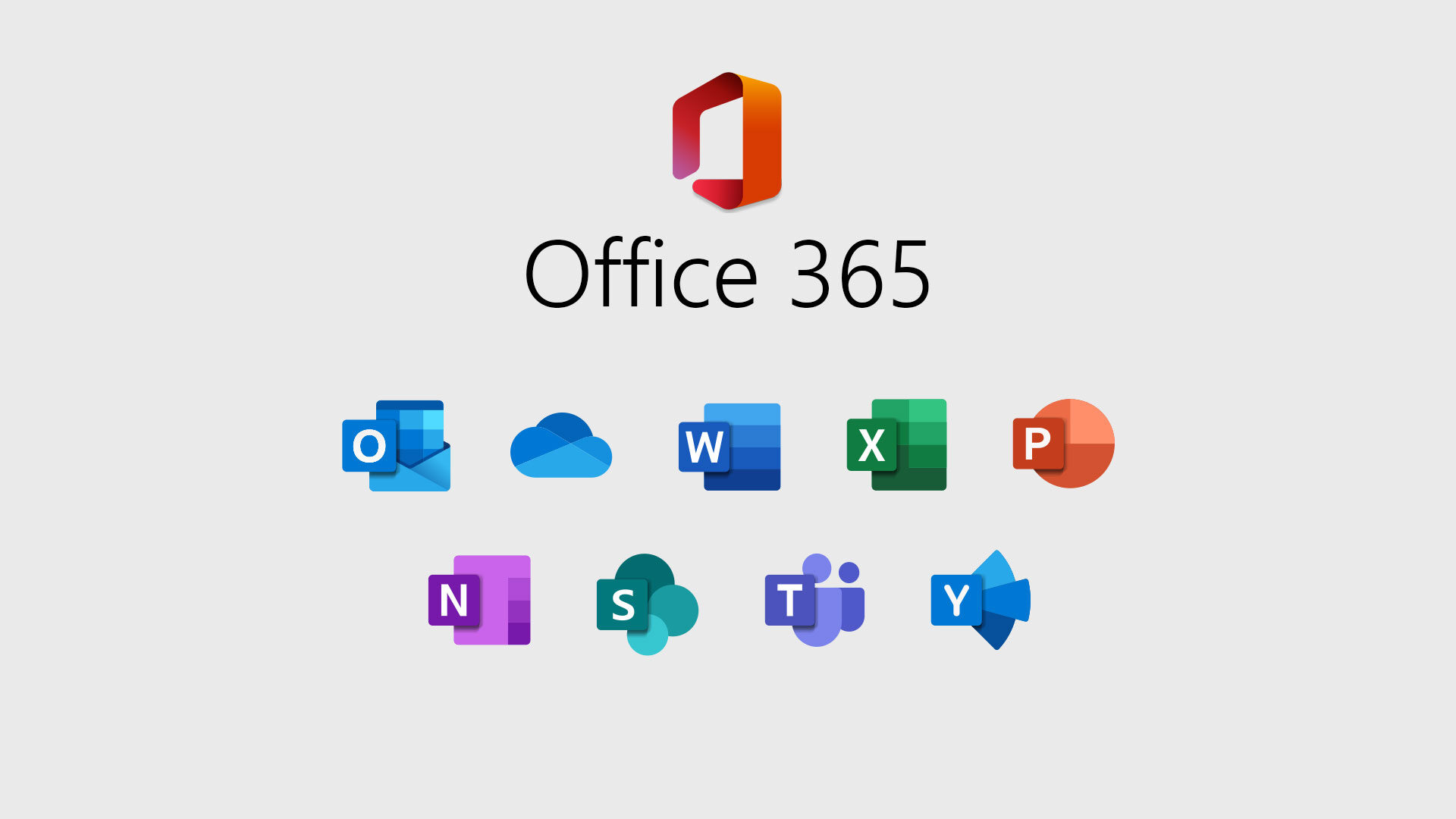 Different logos of Microsoft office 365