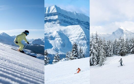 People skiing in SkiBig3 resort