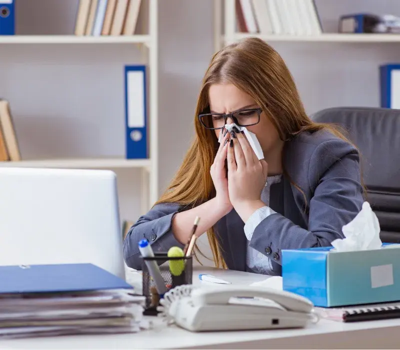 Employee sick at work