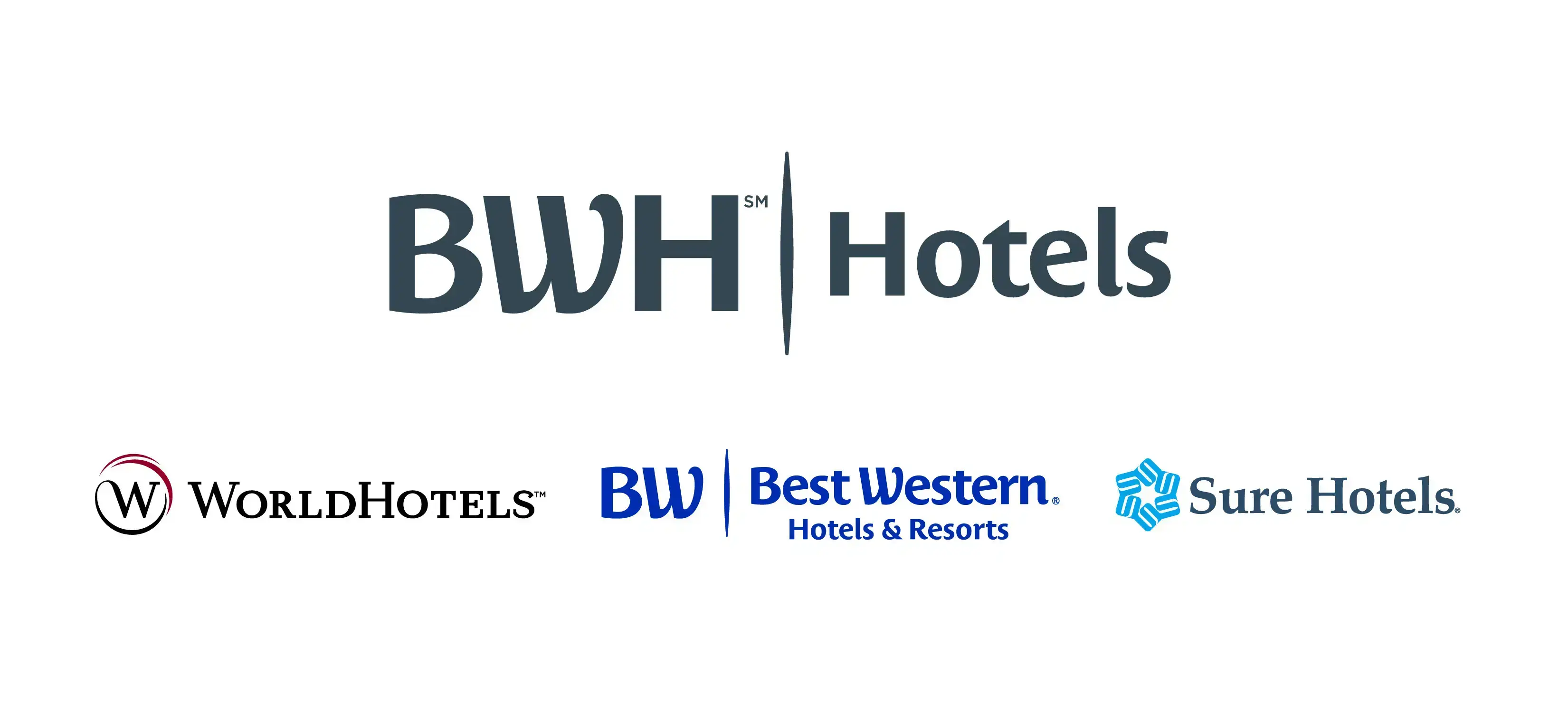 Logo de BWH Hotels - WorldHotels™, Best Western® Hotels & Resorts et SureStay Hotels®